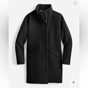 Cocoon coat in Italian stadium-cloth wool blend